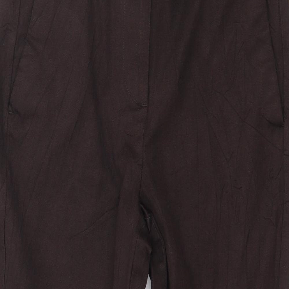 Womens UK Size 10 Marks and Spencer Regular Fit  Brown Trousers