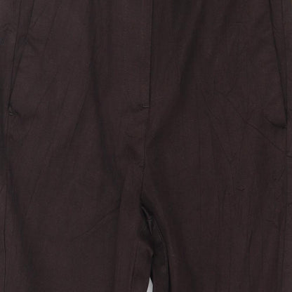 Womens UK Size 10 Marks and Spencer Regular Fit  Brown Trousers