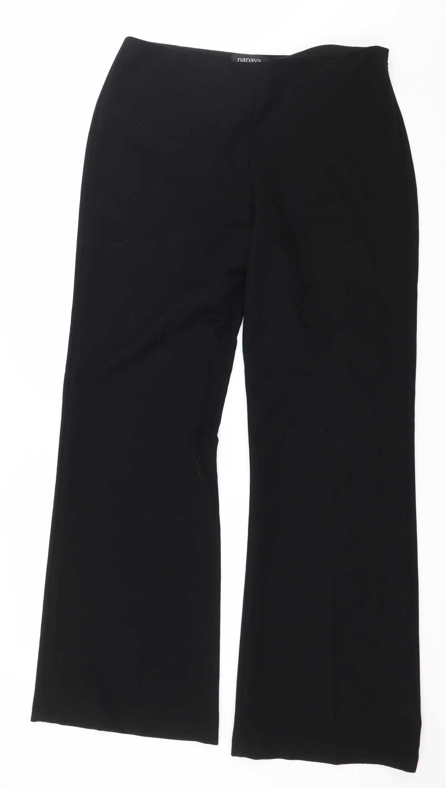 Womens UK Size 12 Papaya Regular Fit  Black Trousers