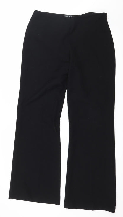 Womens UK Size 12 Papaya Regular Fit  Black Trousers
