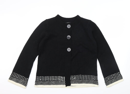 BM Womens Black   Cardigan Jumper Size S