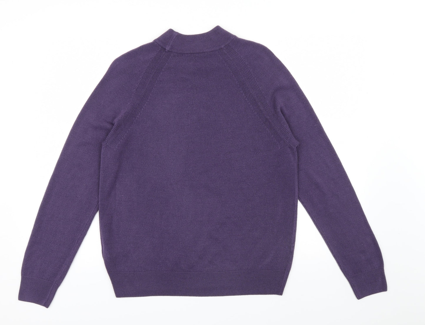M&S Womens Purple   Henley Jumper Size 14