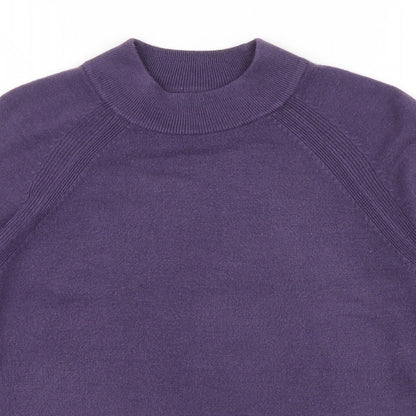 M&S Womens Purple   Henley Jumper Size 14