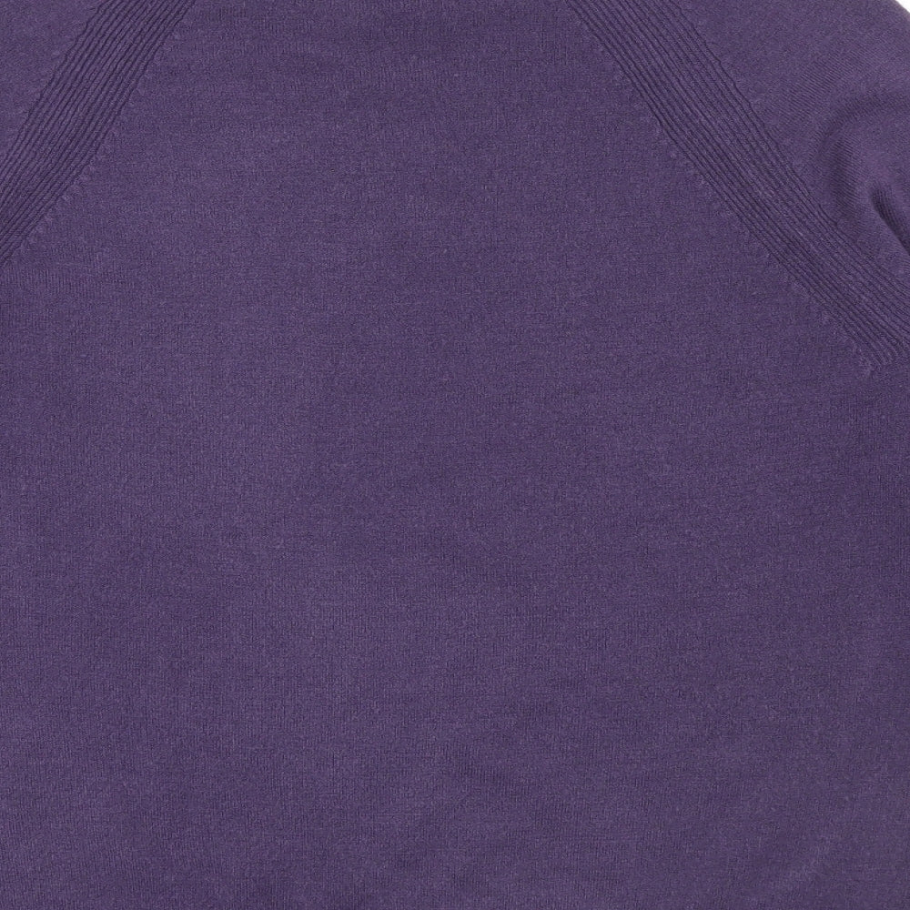 M&S Womens Purple   Henley Jumper Size 14