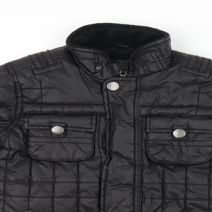 Rocha John Rocha Boys Black Colourblock  Basic Coat Coat