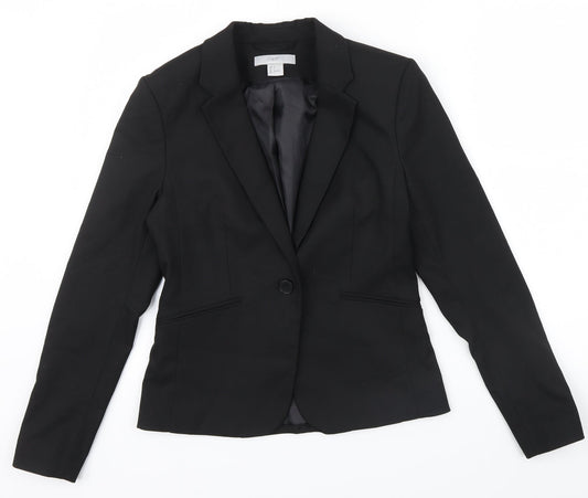 Womens UK Size 8 H&M Black Jacket