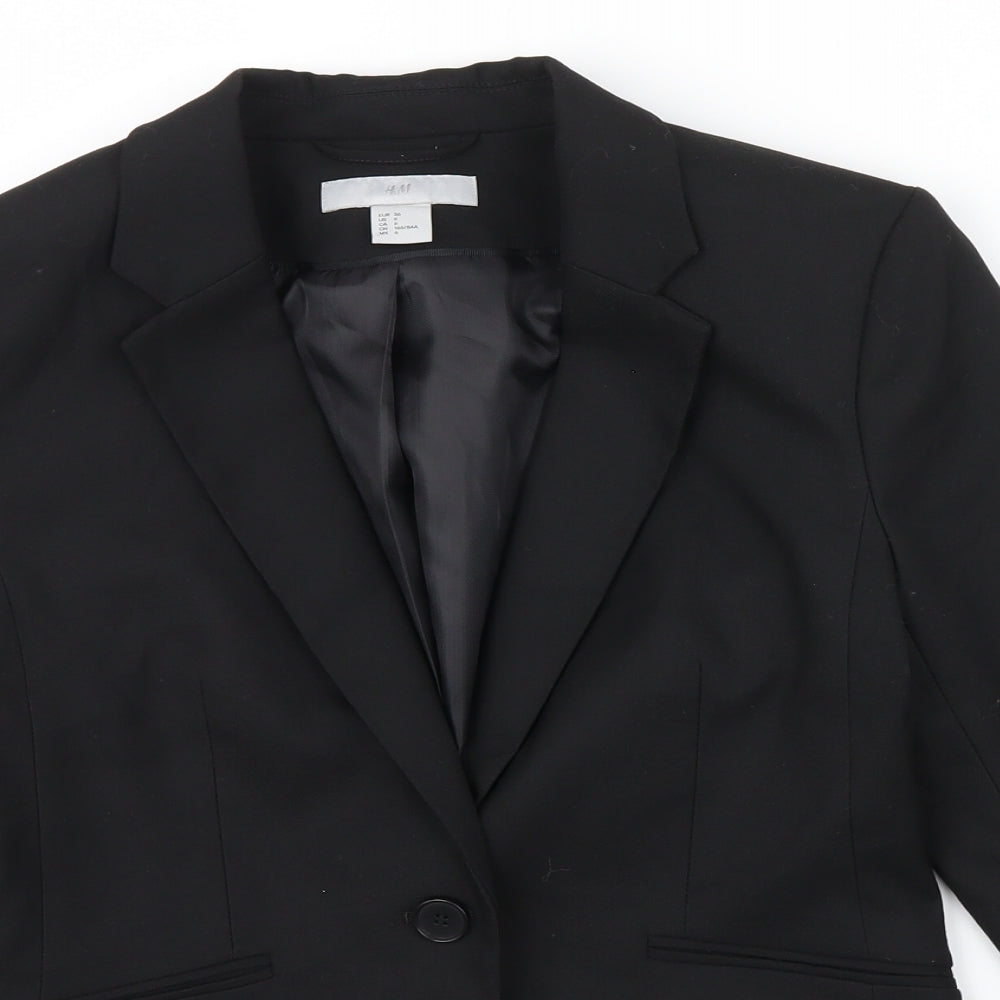 Womens UK Size 8 H&M Black Jacket