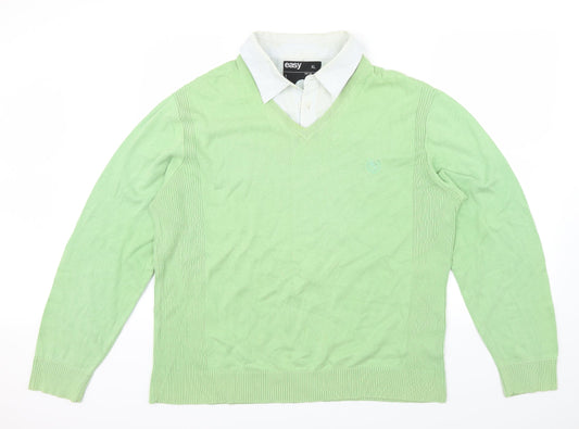 Easy Mens Green   Pullover Jumper Size XL