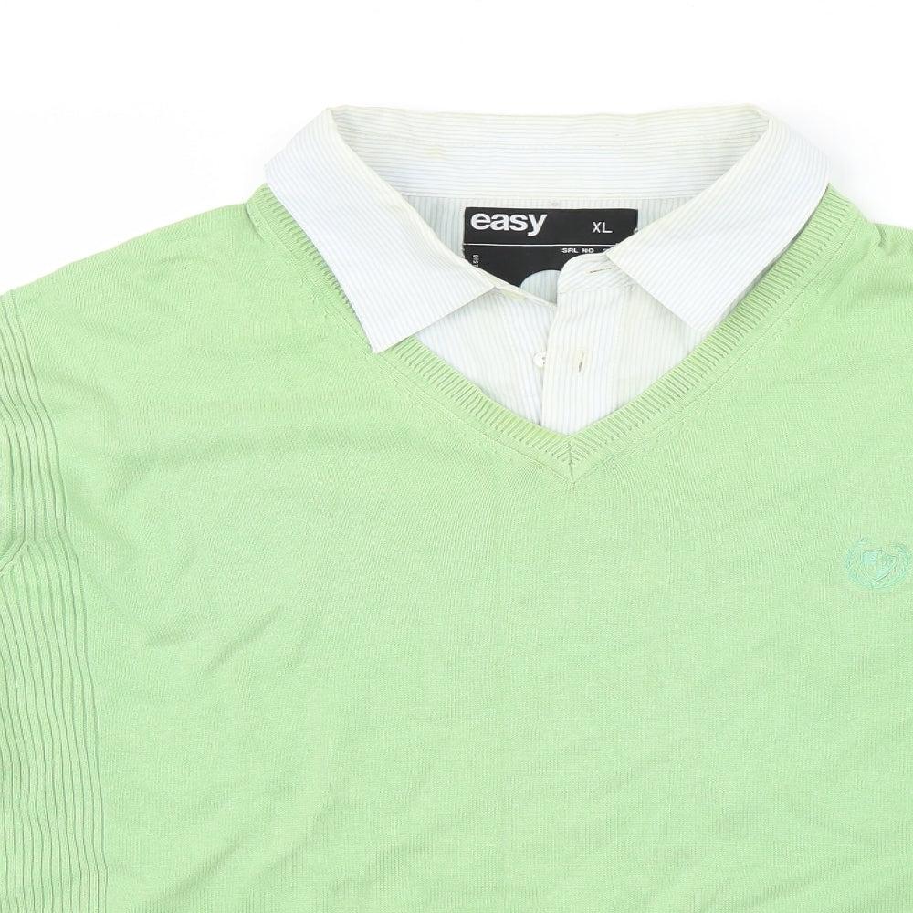 Easy Mens Green   Pullover Jumper Size XL