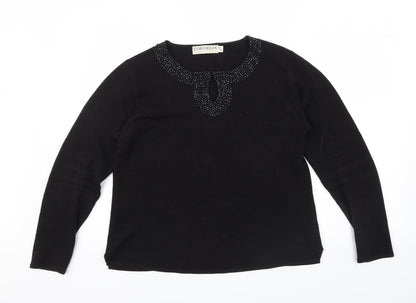 CORDELIA Womens Black   Pullover Jumper Size 14