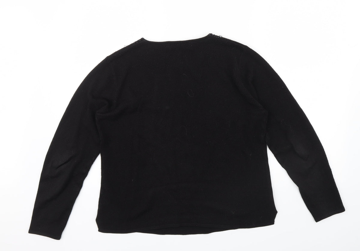 CORDELIA Womens Black   Pullover Jumper Size 14