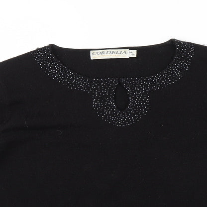 CORDELIA Womens Black   Pullover Jumper Size 14
