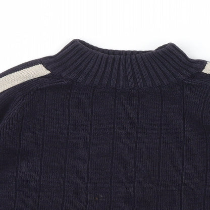 BHS Boys Blue Striped  Pullover Jumper Size 6 Years