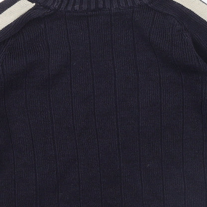 BHS Boys Blue Striped  Pullover Jumper Size 6 Years