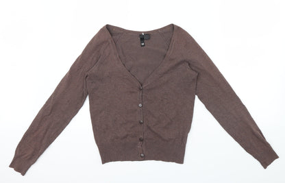 Preworn Womens Brown   Cardigan Jumper Size 38