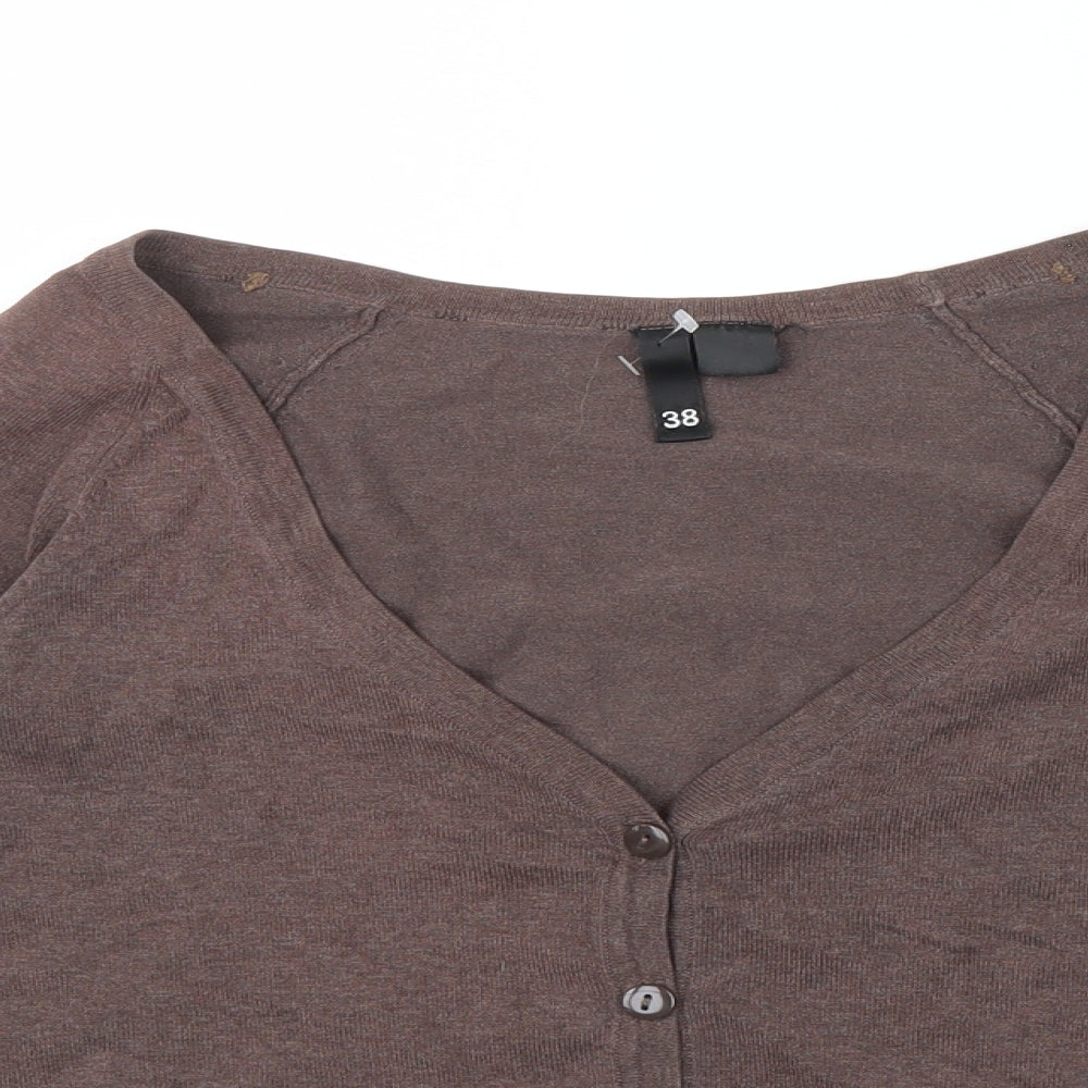 Preworn Womens Brown   Cardigan Jumper Size 38