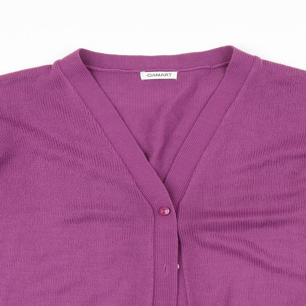 Damart Womens Pink   Cardigan Jumper Size 14