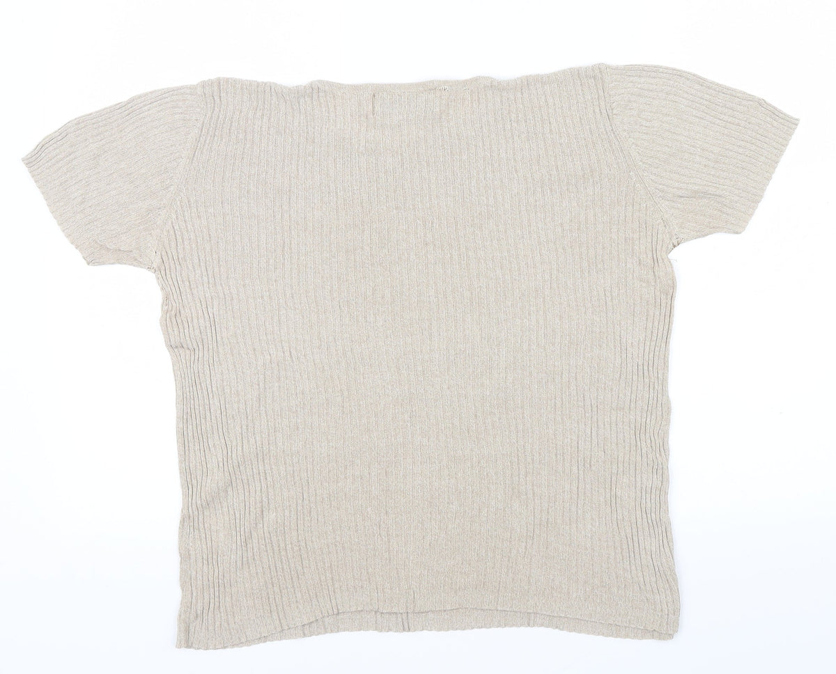 COMLIMENTS Womens Gold   Pullover Jumper Size M
