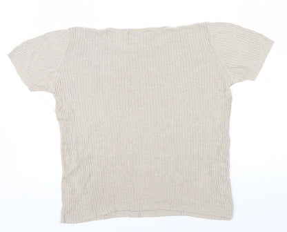 COMLIMENTS Womens Gold   Pullover Jumper Size M