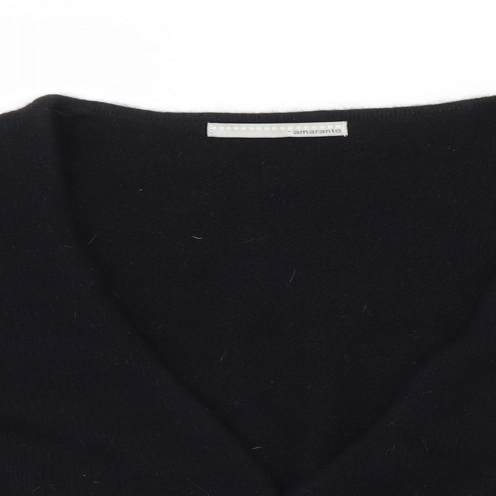 AMARANTO Womens Black   Cardigan Jumper Size 16