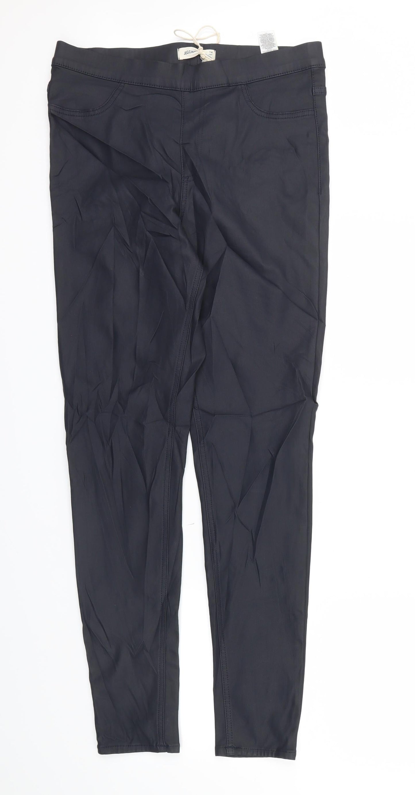 M&S Womens Blue   Dress Pants Trousers Size 14 L29 in