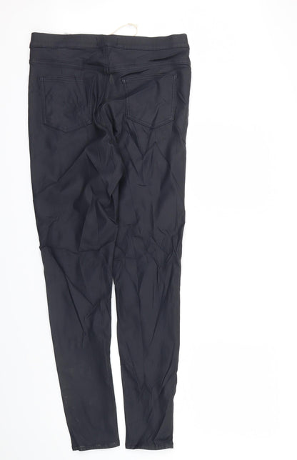 M&S Womens Blue   Dress Pants Trousers Size 14 L29 in