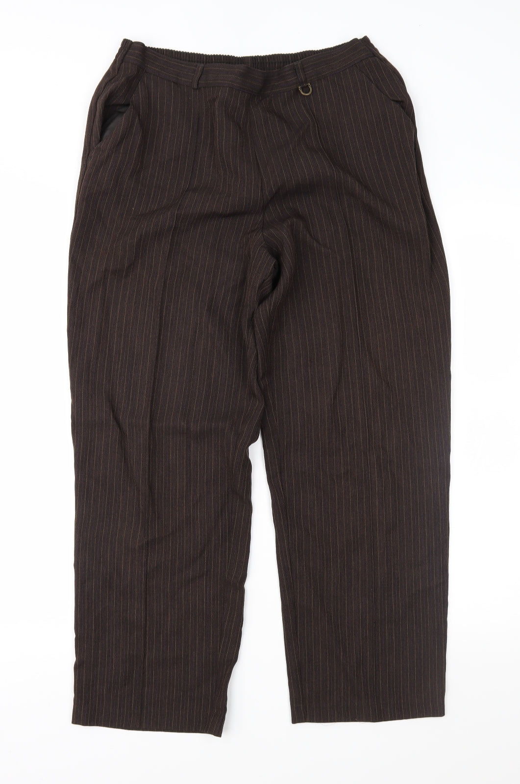 Womens UK Size 12 Marks and Spencer Regular Fit  Brown Trousers