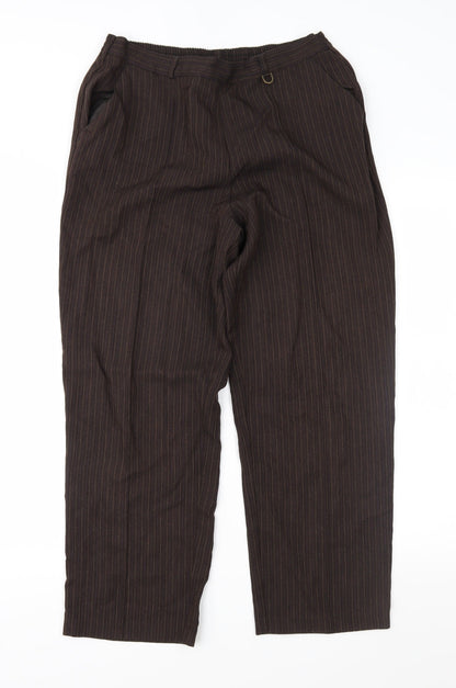 Womens UK Size 12 Marks and Spencer Regular Fit  Brown Trousers
