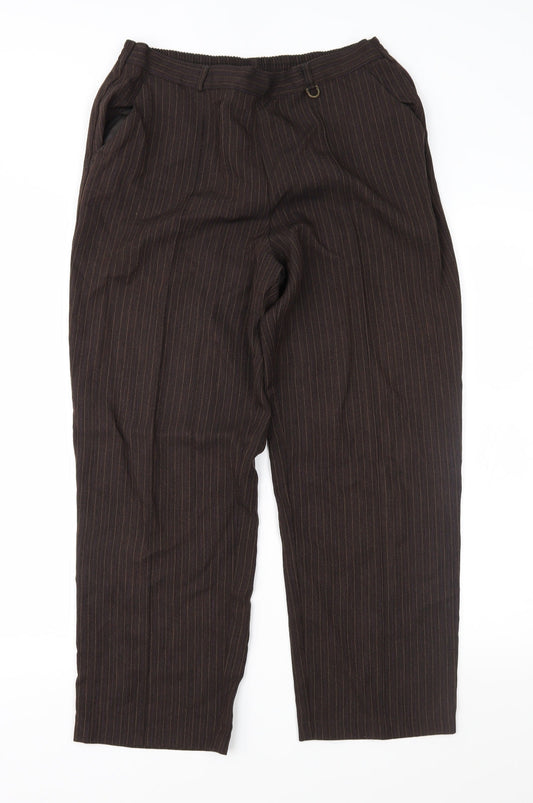 Womens UK Size 12 Marks and Spencer Regular Fit  Brown Trousers
