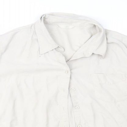 Womens UK Size 22 Marks and Spencer Grey Basic Button-Up