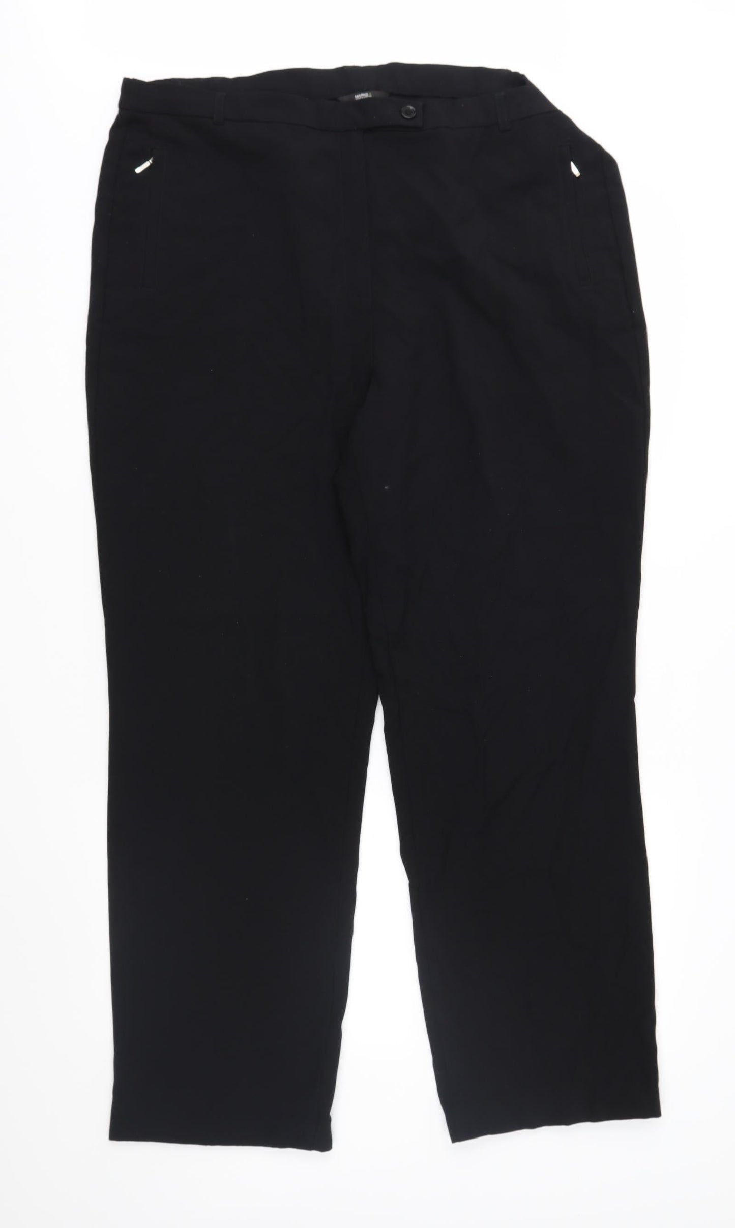Womens UK Size 18 Marks and Spencer Regular Fit  Black Trousers