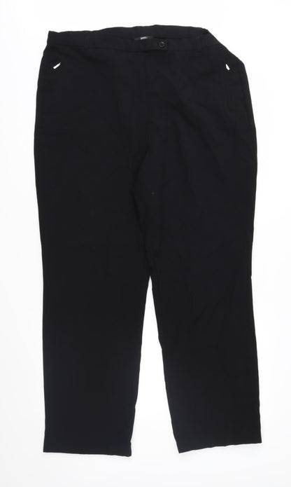 Womens UK Size 18 Marks and Spencer Regular Fit  Black Trousers
