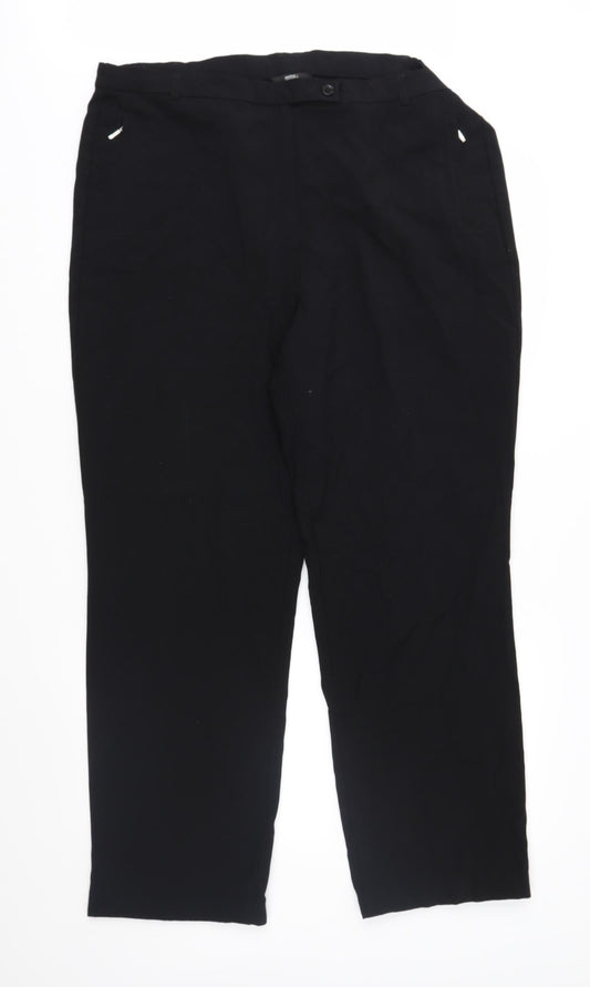 Womens UK Size 18 Marks and Spencer Regular Fit  Black Trousers