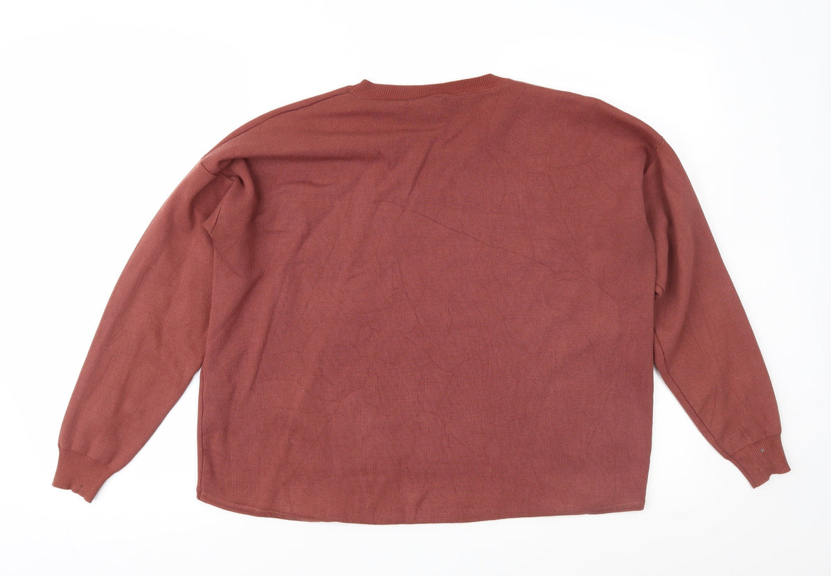 Sweewë Womens Brown Knit Pullover Jumper Size S