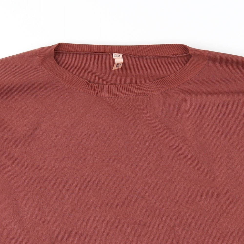 Sweewë Womens Brown Knit Pullover Jumper Size S