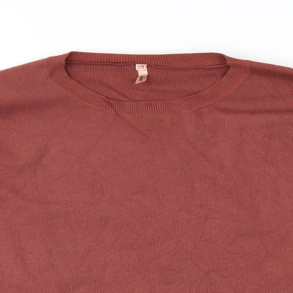 Sweewë Womens Brown Knit Pullover Jumper Size S
