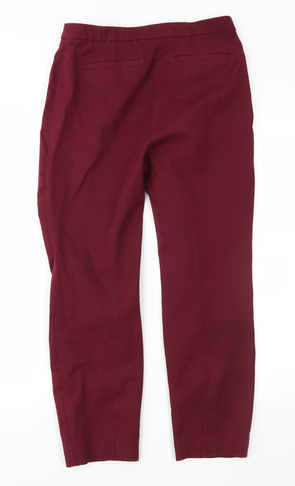 Womens UK Size 10 Lands' End Regular Fit  Red Trousers