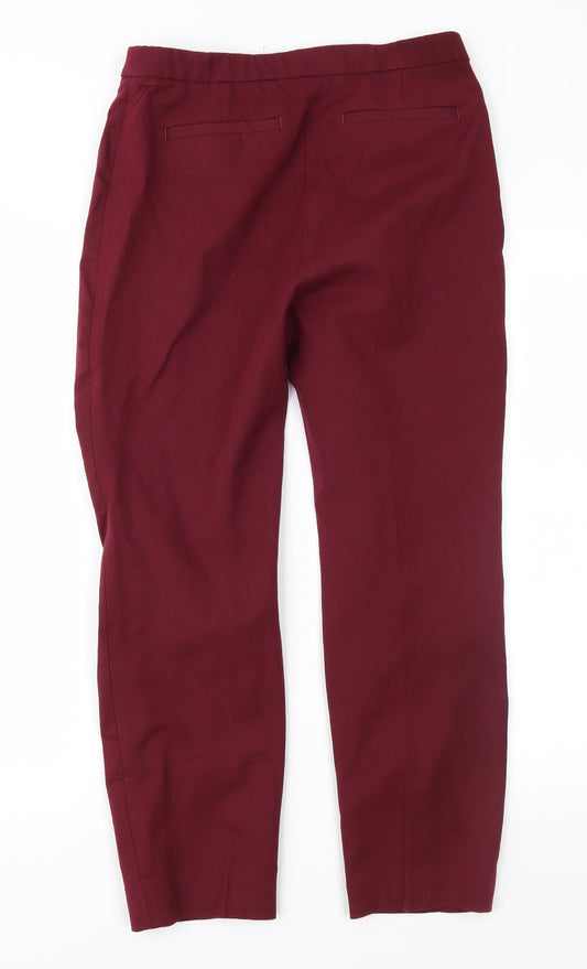 Womens UK Size 10 Lands' End Regular Fit  Red Trousers