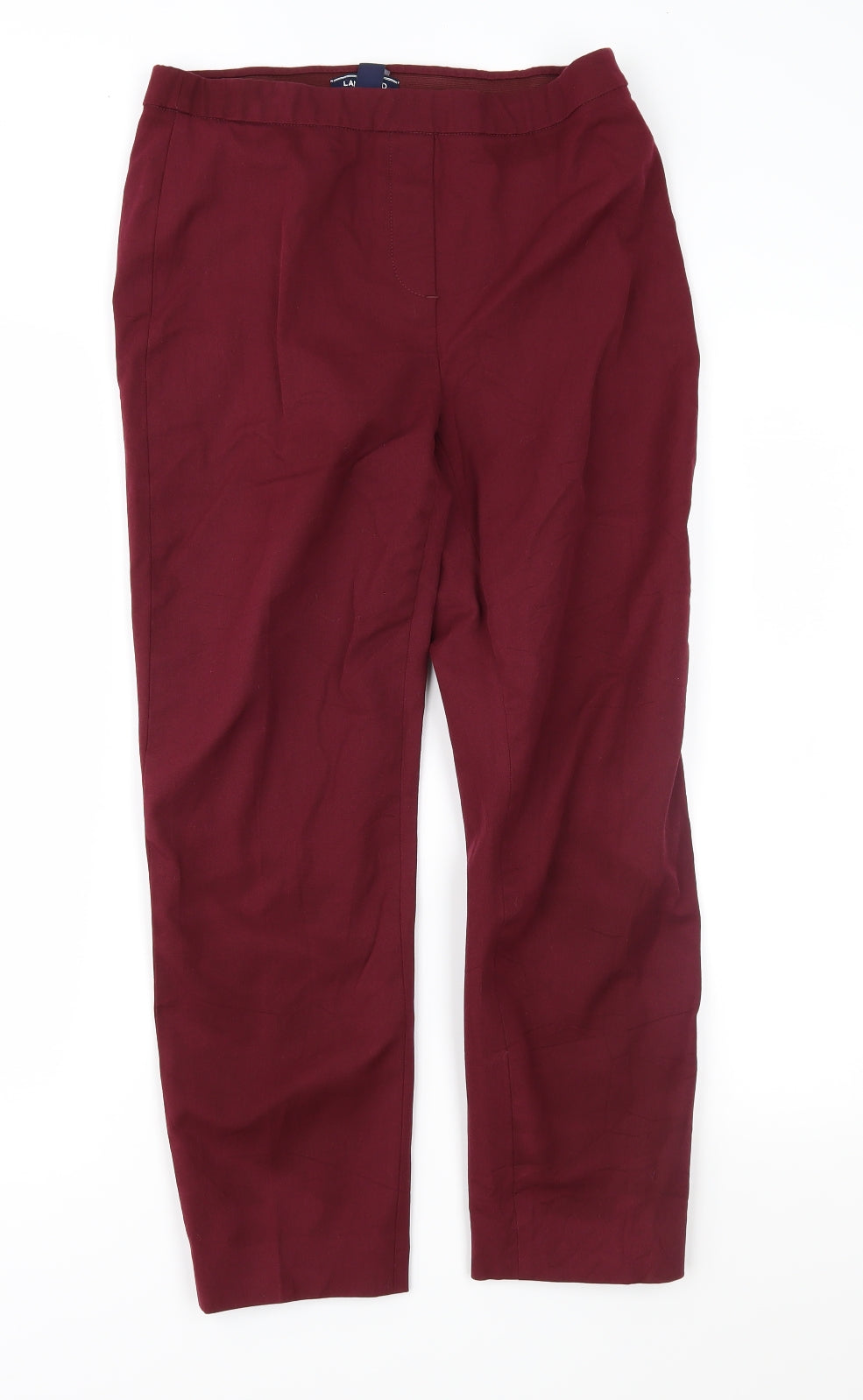 Womens UK Size 10 Lands' End Regular Fit  Red Trousers