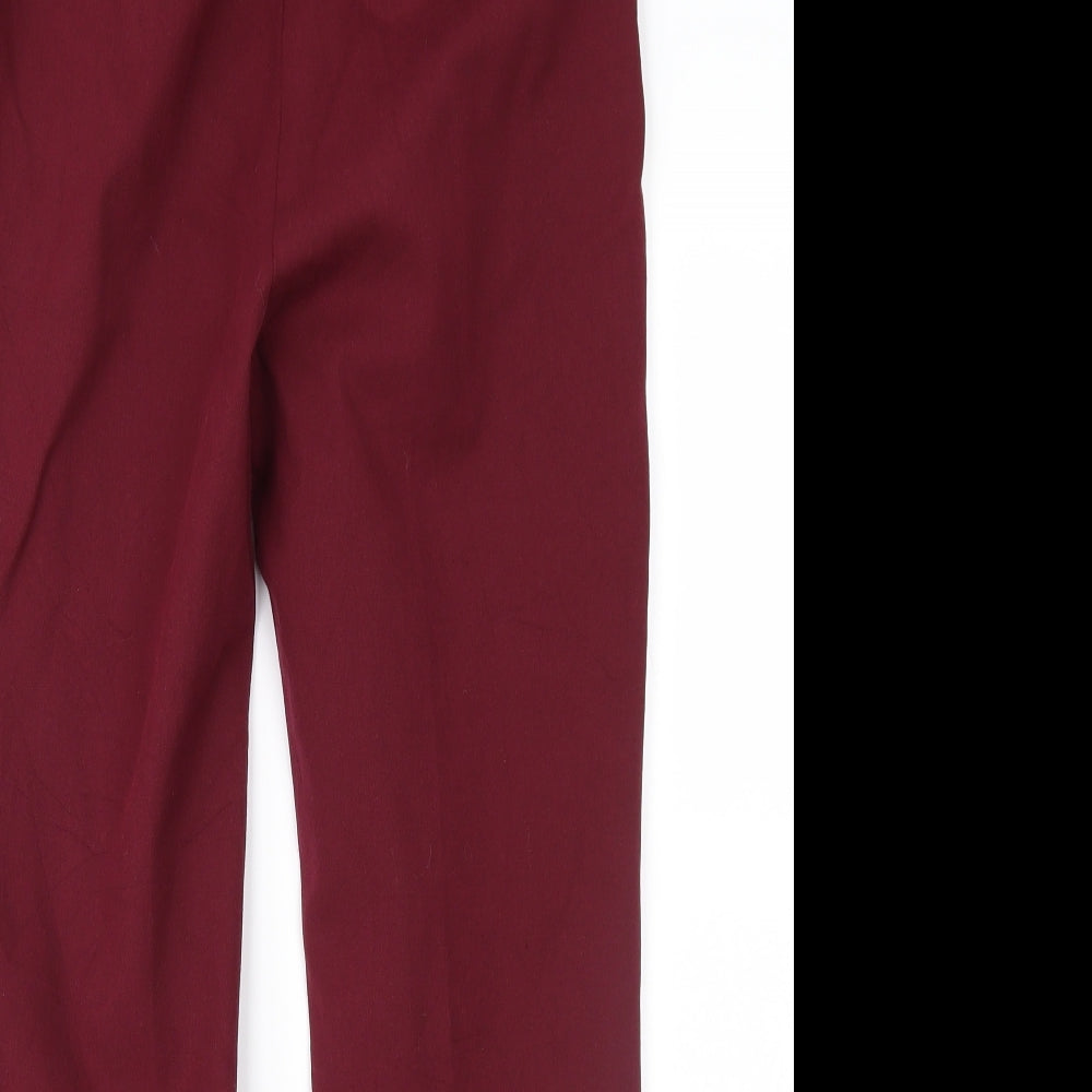 Womens UK Size 10 Lands' End Regular Fit  Red Trousers