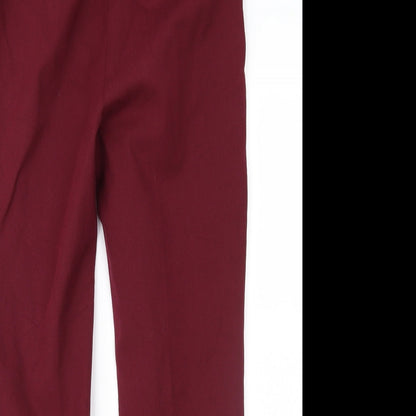 Womens UK Size 10 Lands' End Regular Fit  Red Trousers