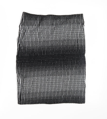 A&G Womens Black Geometric  Straight & Pencil Skirt Size 12