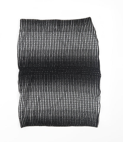 A&G Womens Black Geometric  Straight & Pencil Skirt Size 12