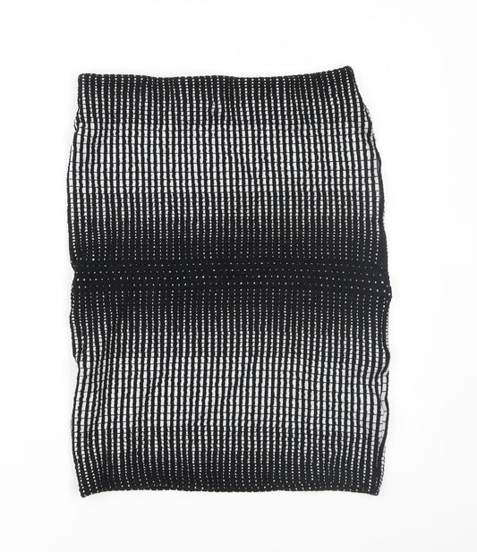 A&G Womens Black Geometric  Straight & Pencil Skirt Size 12
