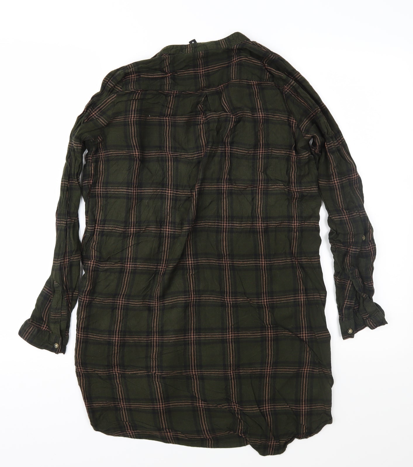 Womens UK Size 8 Divided Green Basic Button-Up