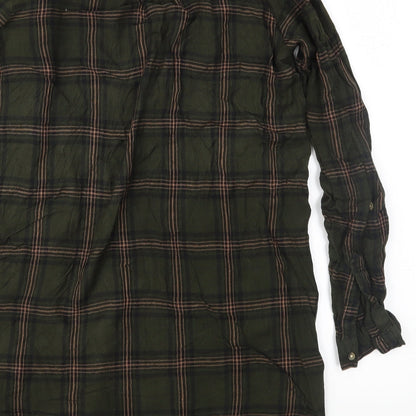 Womens UK Size 8 Divided Green Basic Button-Up