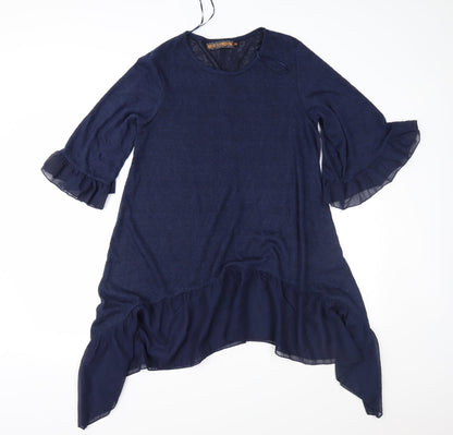 QED London Womens Blue  Knit Pullover Jumper Size S