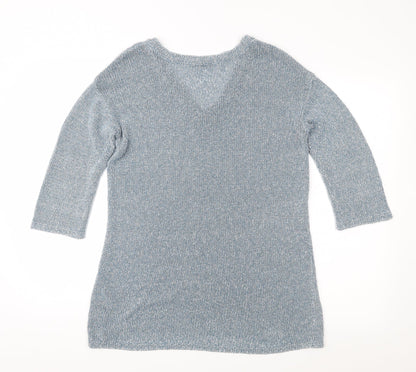 George Womens Blue  Knit Pullover Jumper Size 8