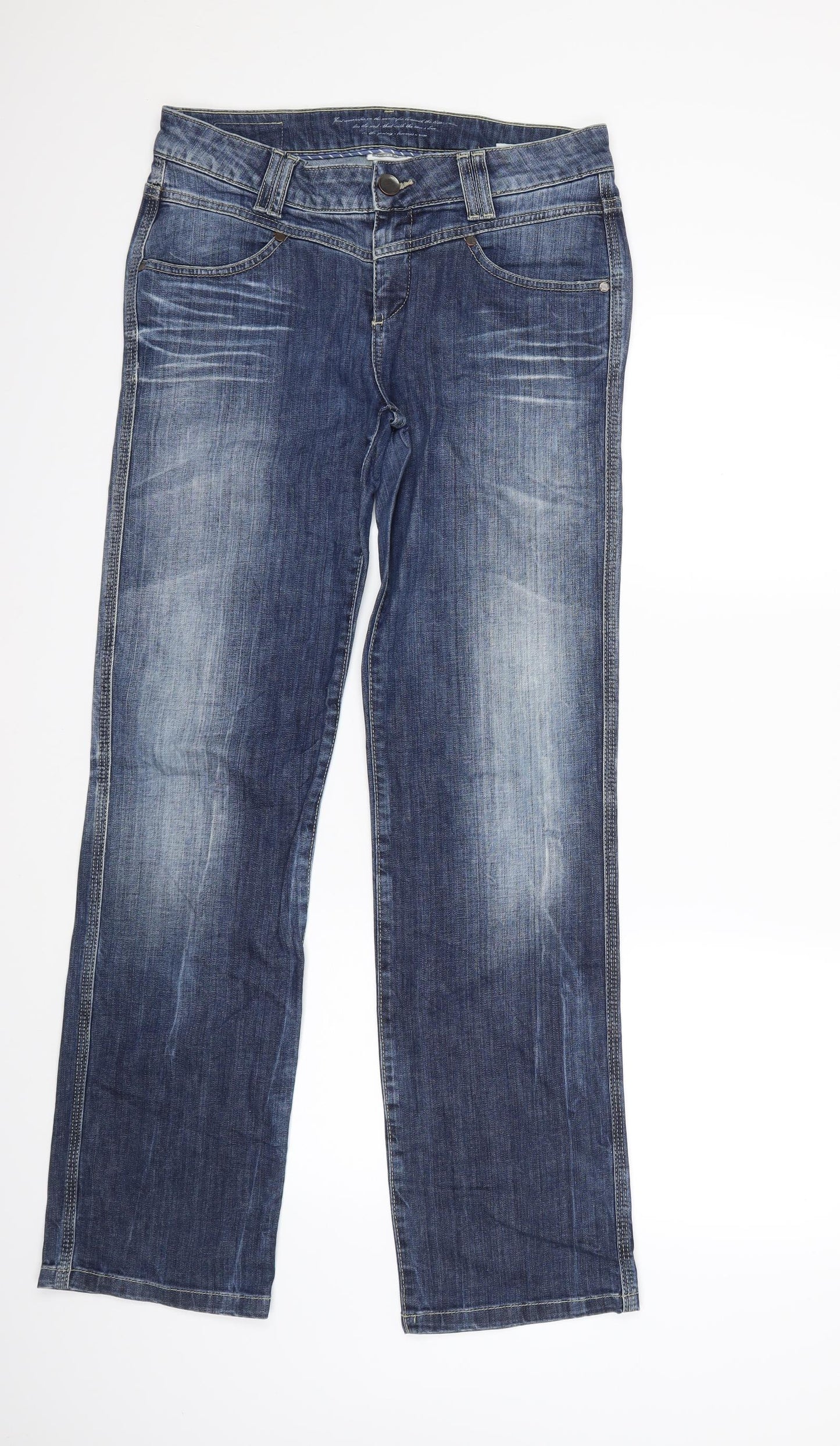 Womens UK Size 32 in Street One Regular Fit Straight Blue Jeans