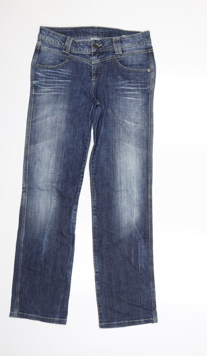 Womens UK Size 32 in Street One Regular Fit Straight Blue Jeans